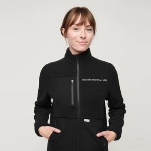 FIGS On-shift Sherpa Jacket Black Size Medium